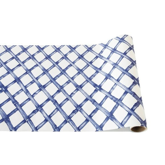 Hester & Cook Blue Bamboo Paper Table Runner, 25 Feet - Picture 1 of 7
